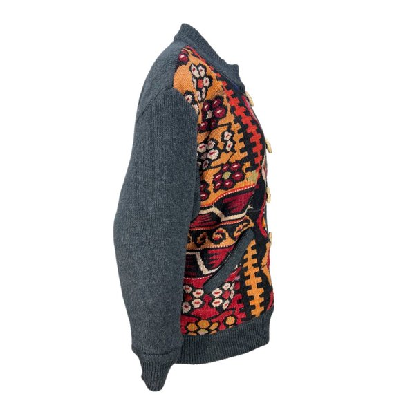 Vintage Leather & Kilim Product by SAO Wool Jacket Sz Large Unisex - Picture 4 of 11